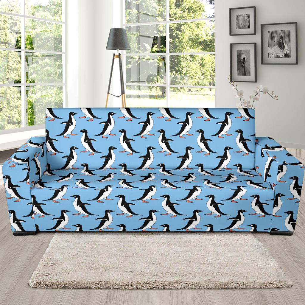 Penguin Dance Pattern Sofa Slipcover-JTAMIGO.COM