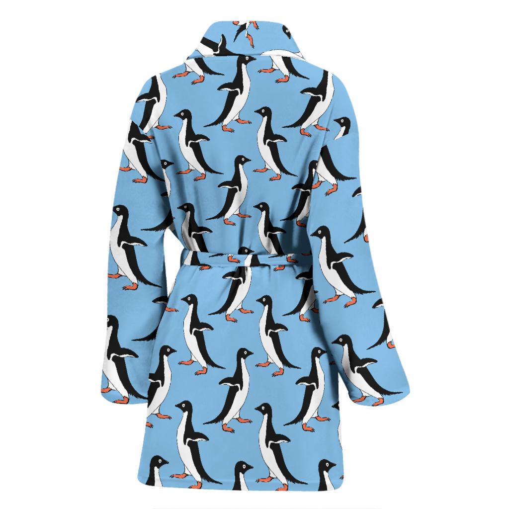 Penguin Dance Pattern Women Bath Robe-JTAMIGO.COM