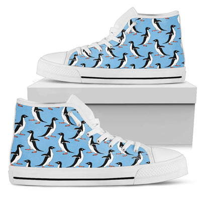 Penguin Dance Pattern Women High Top Shoes