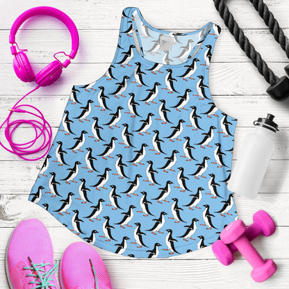 Penguin Dance Pattern Women Racerback Tank Top