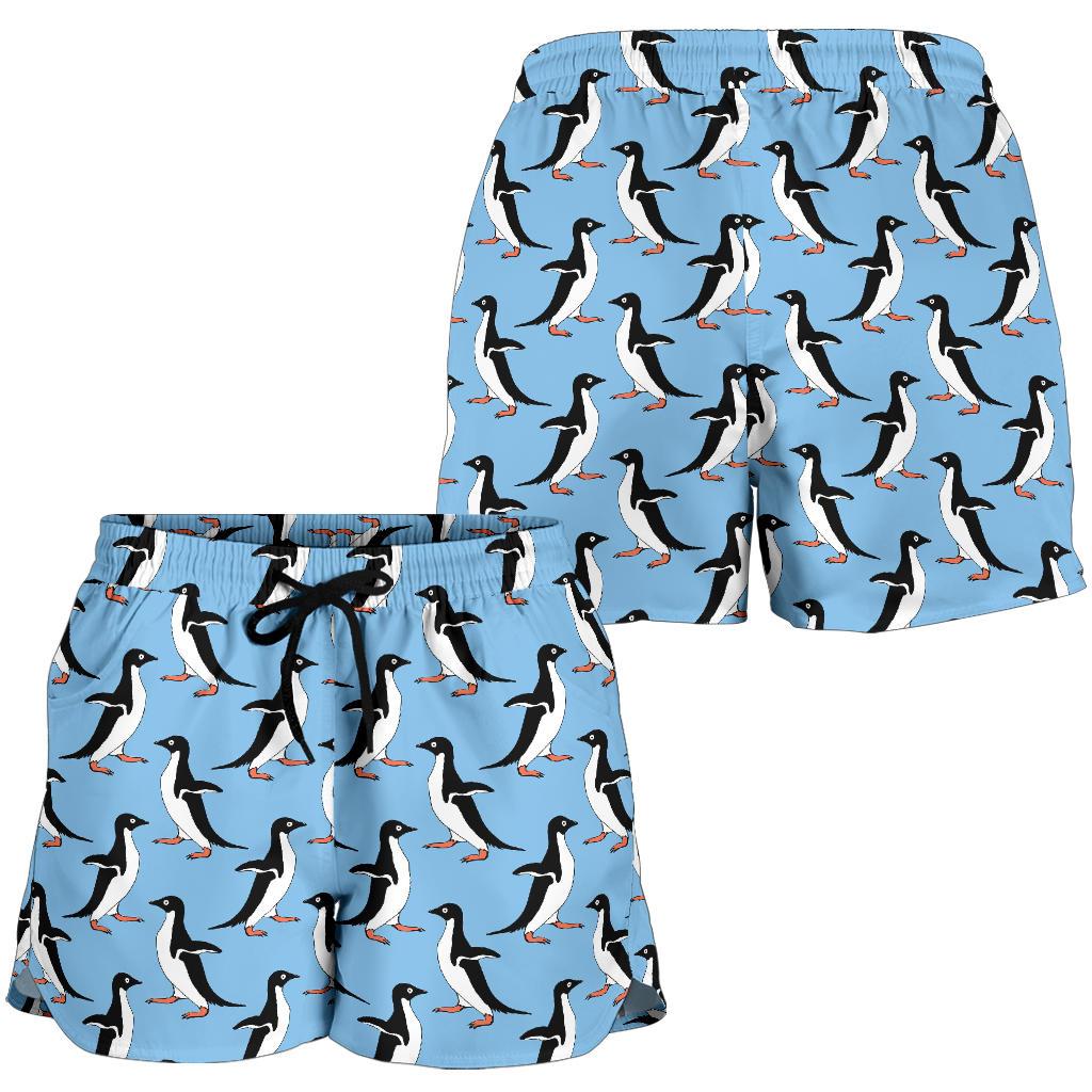 Penguin Dance Pattern Women Shorts-JTAMIGO.COM