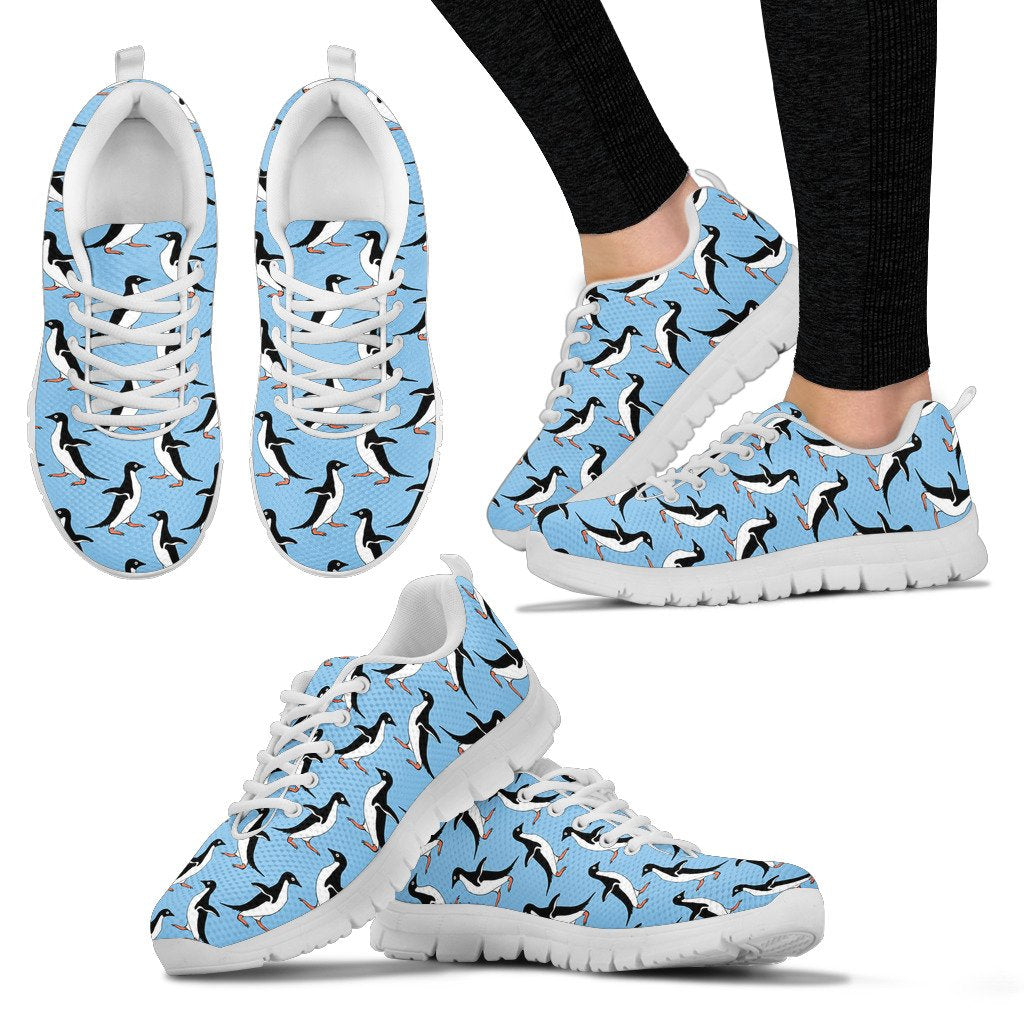 Penguin Dance Pattern Women Sneakers Shoes