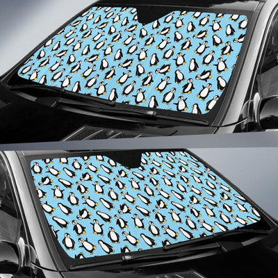Penguin Happy Print Car Sun Shade For Windshield