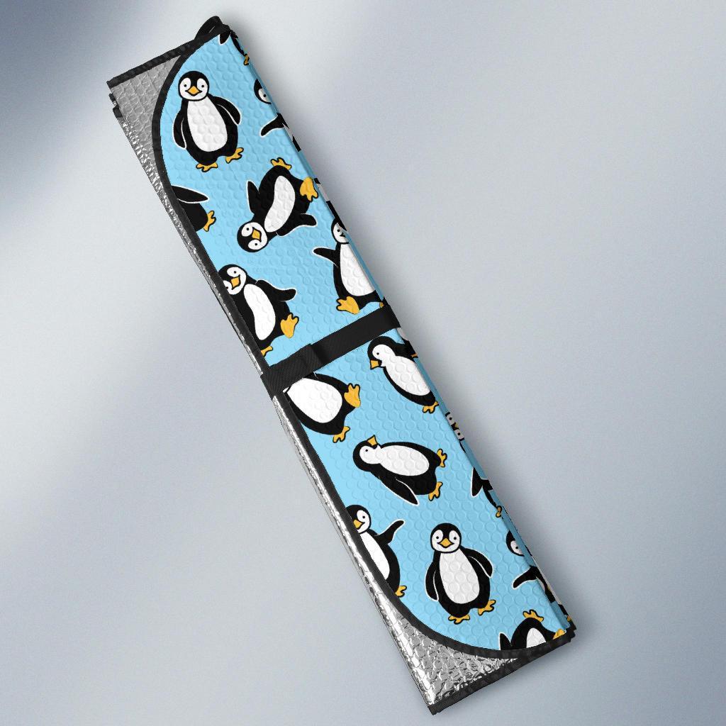 Penguin Happy Print Car Sun Shade For Windshield