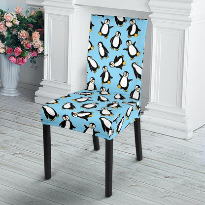 Penguin Happy Print Dining Chair Slipcover-JTAMIGO.COM
