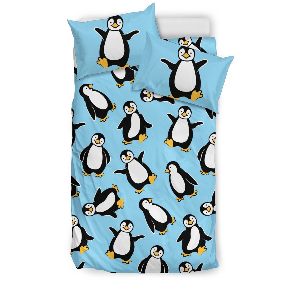 Penguin Happy Print Duvet Cover Bedding Set