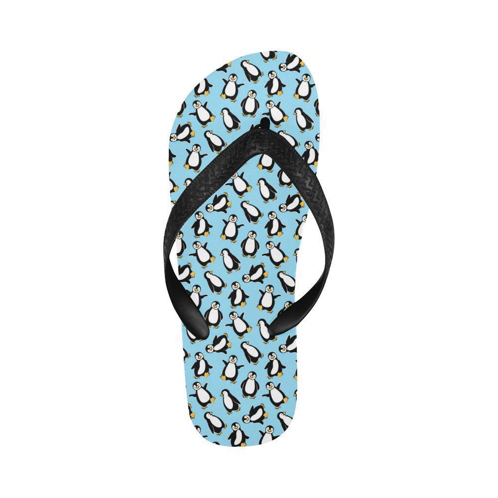 Penguin Happy Print Flip Flops-JTAMIGO.COM