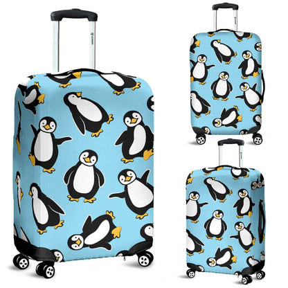 Penguin Happy Print Luggage Cover Protector