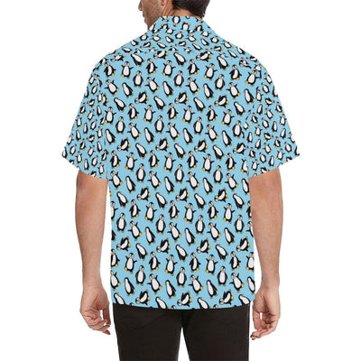 Penguin Happy Print Men Aloha Hawaiian Shirt