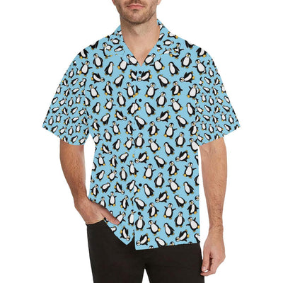 Penguin Happy Print Men Aloha Hawaiian Shirt