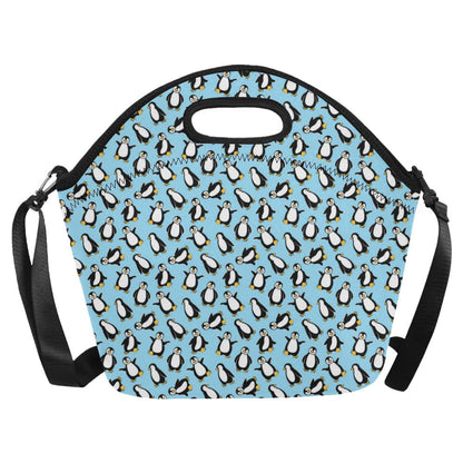 Penguin Happy Print Neoprene Lunch Bag (Model 1669)(Large)-JTAMIGO.COM