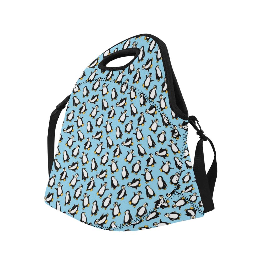 Penguin Happy Print Neoprene Lunch Bag (Model 1669)(Large)-JTAMIGO.COM