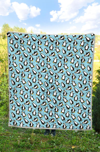 Penguin Happy Print Premium Quilt-JTAMIGO.COM