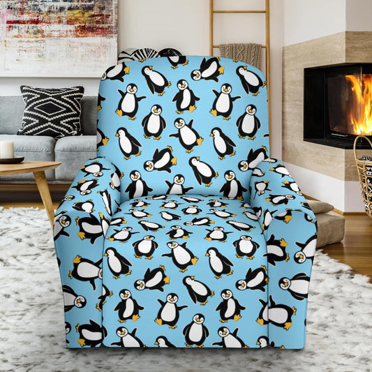 Penguin Happy Print Single Sofa Slipcover -JTAMIGO.COM