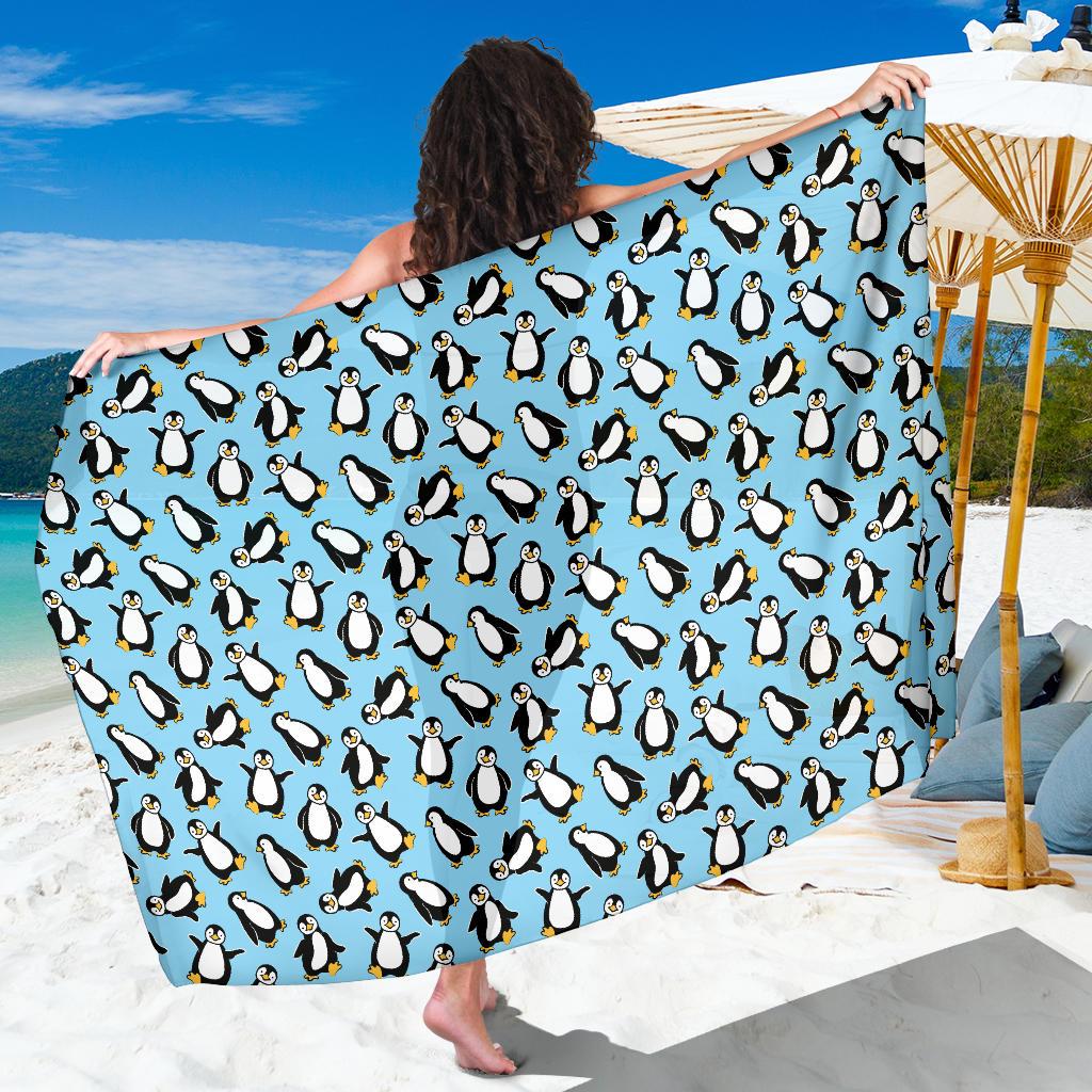 Penguin Happy Print Sarong Pareo Wrap