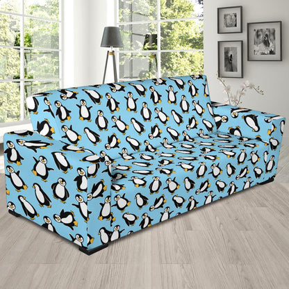 Penguin Happy Print Sofa Slipcover-JTAMIGO.COM
