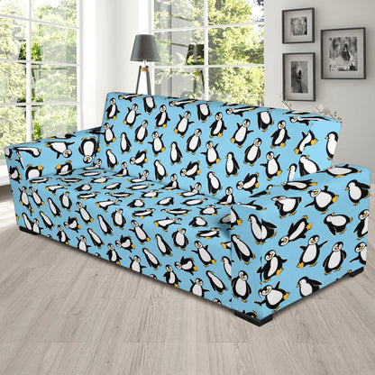 Penguin Happy Print Sofa Slipcover-JTAMIGO.COM