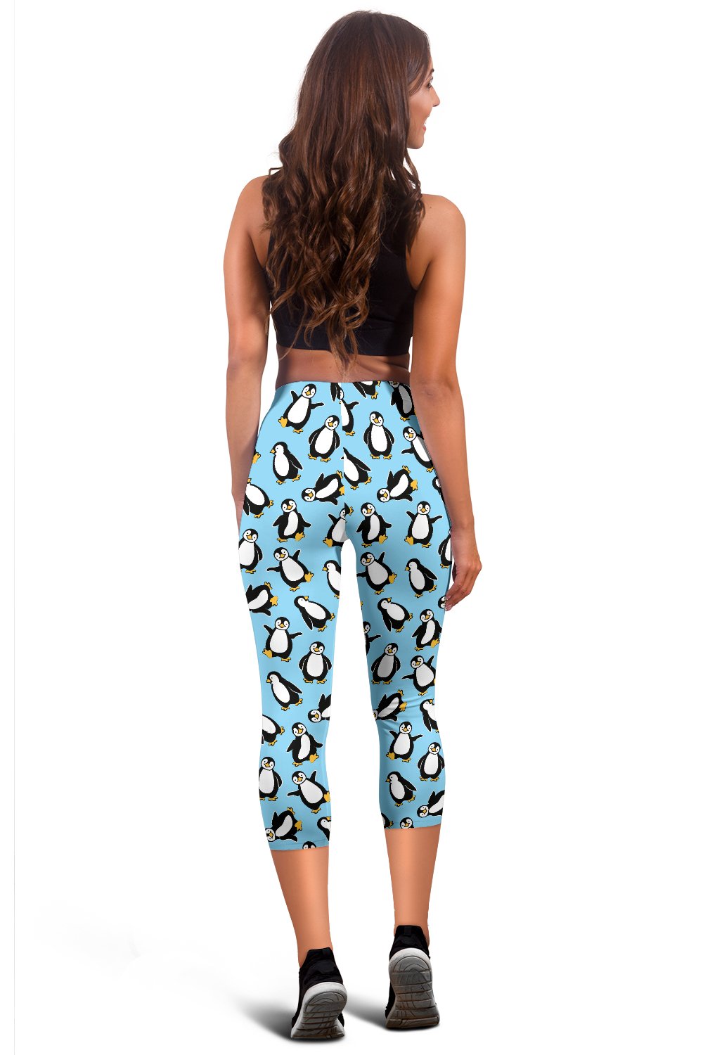 Penguin Happy Print Women Capris