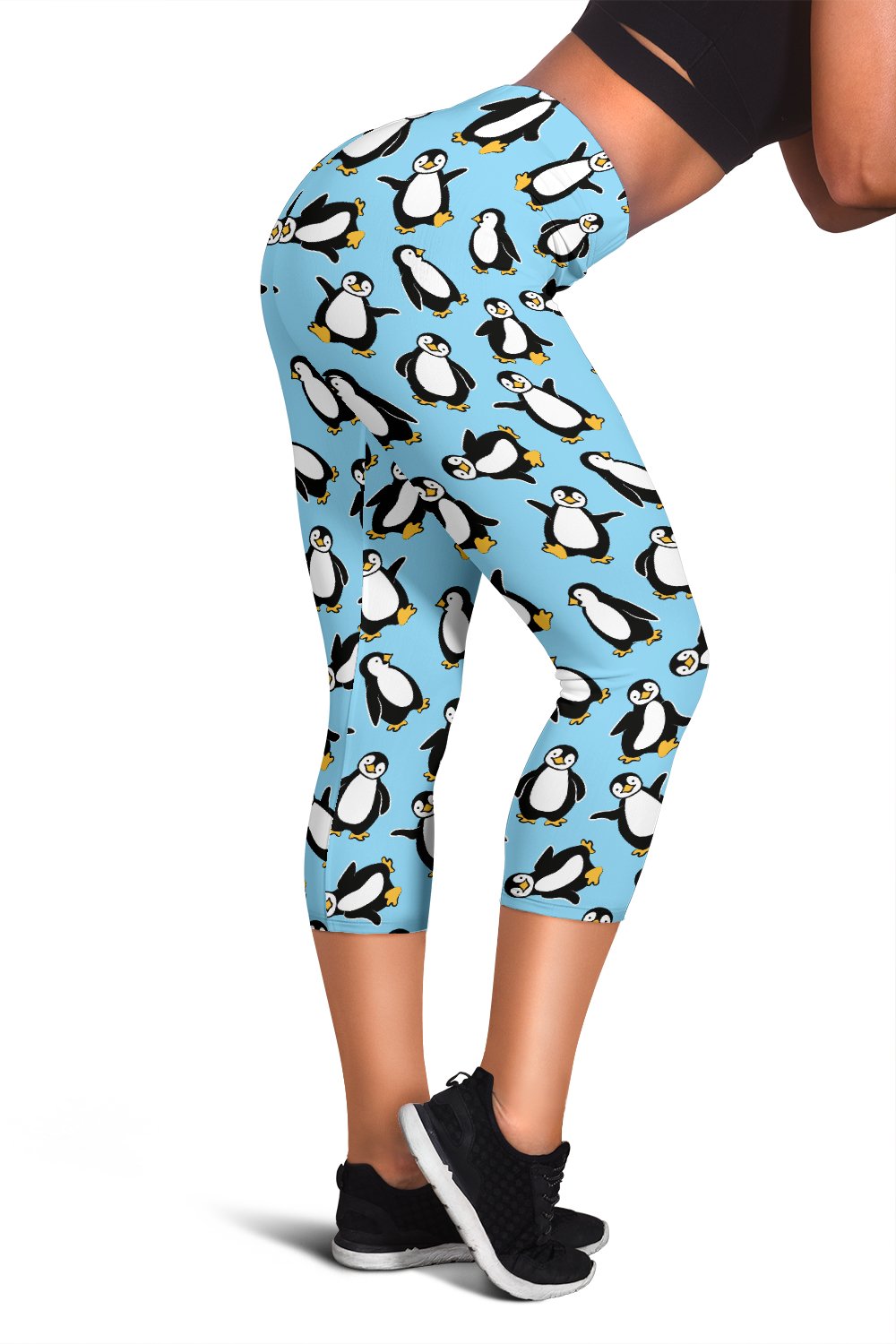 Penguin Happy Print Women Capris