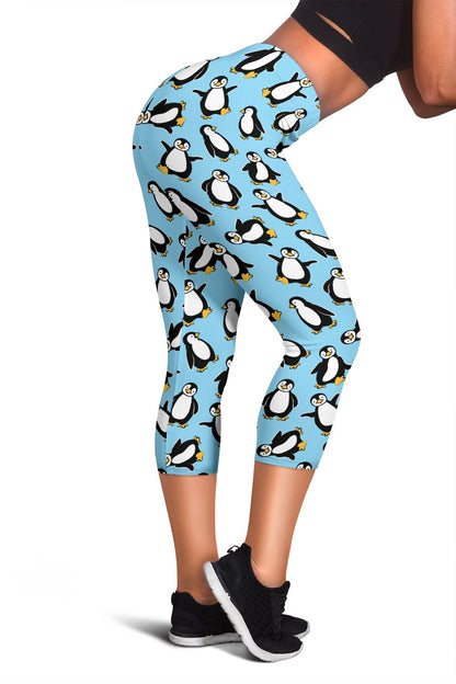 Penguin Happy Print Women Capris