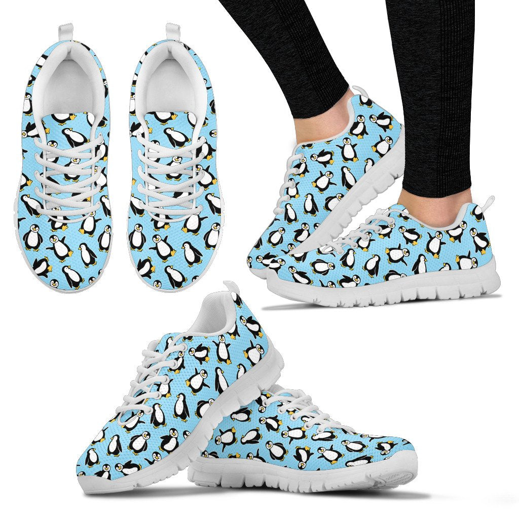 Penguin Happy Print Women Sneakers Shoes