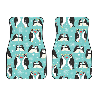 Penguin Love Print Car Floor Mats