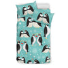 Penguin Love Print Duvet Cover Bedding Set