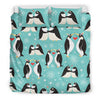 Penguin Love Print Duvet Cover Bedding Set
