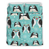 Penguin Love Print Duvet Cover Bedding Set