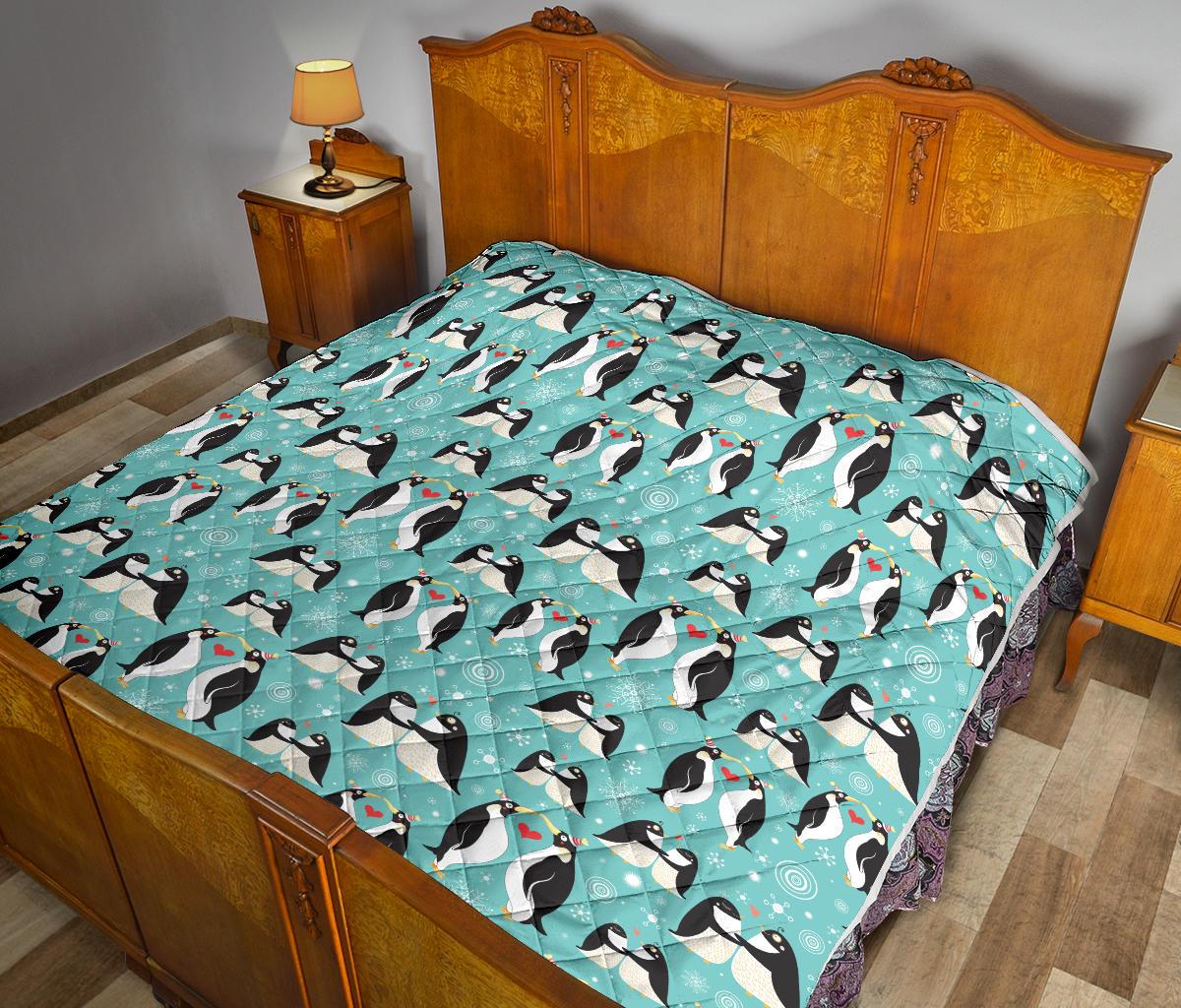 Penguin Love Print Premium Quilt-JTAMIGO.COM