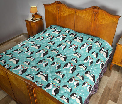 Penguin Love Print Premium Quilt-JTAMIGO.COM