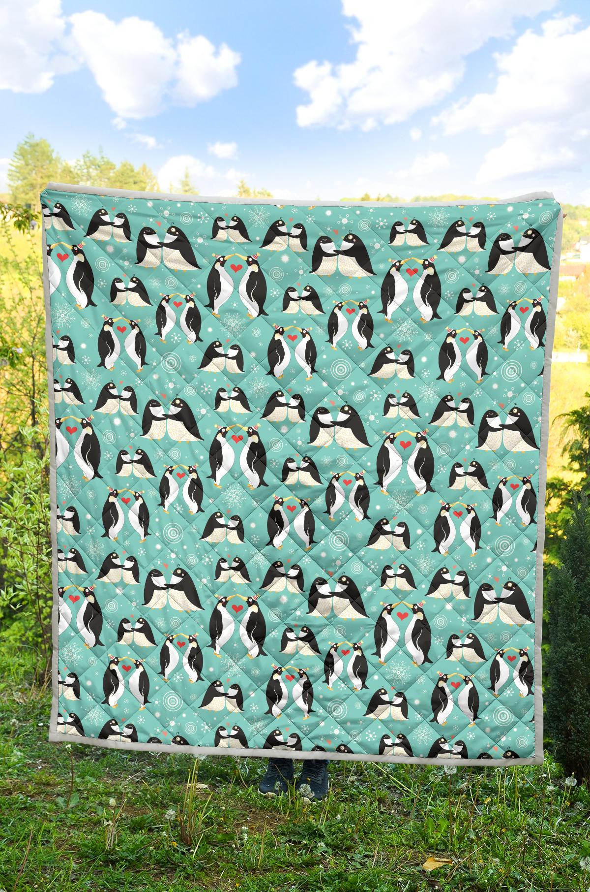 Penguin Love Print Premium Quilt-JTAMIGO.COM