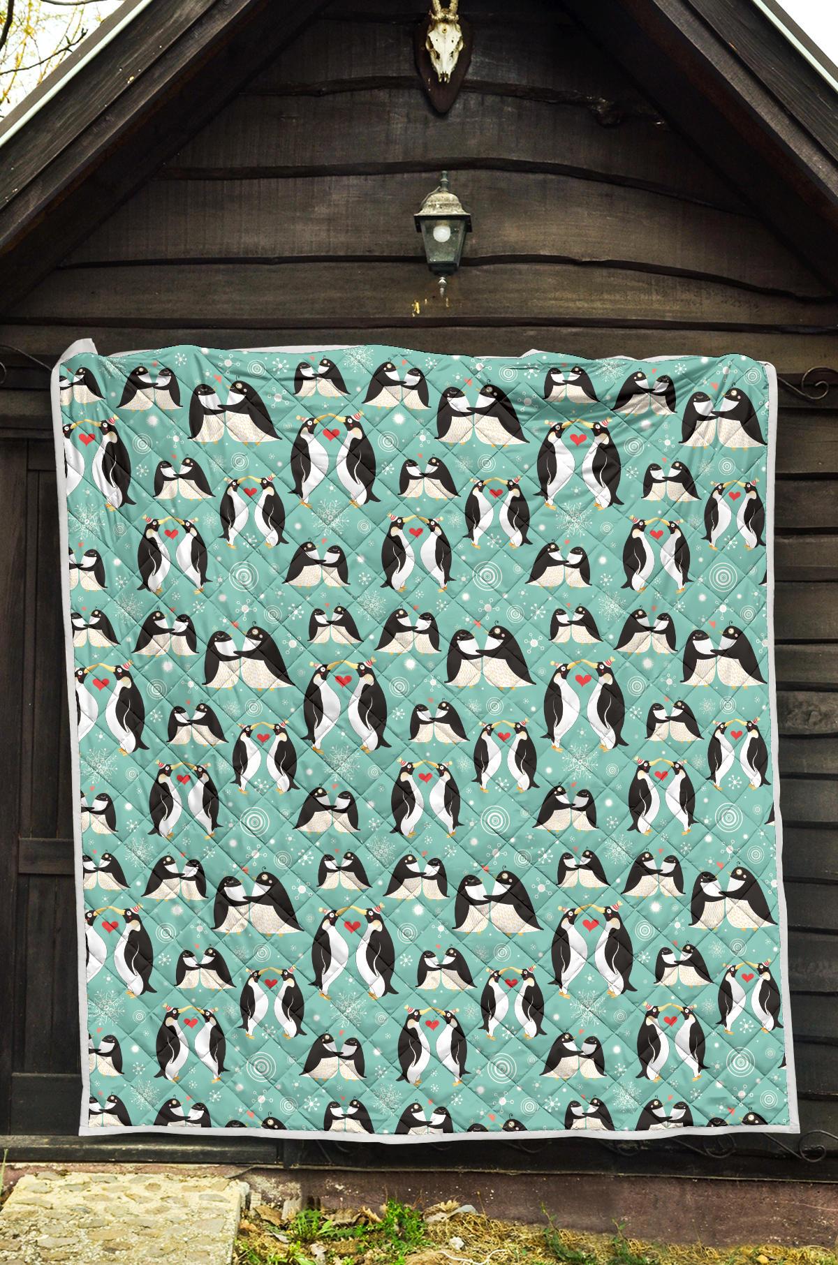 Penguin Love Print Premium Quilt-JTAMIGO.COM