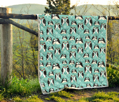 Penguin Love Print Premium Quilt-JTAMIGO.COM