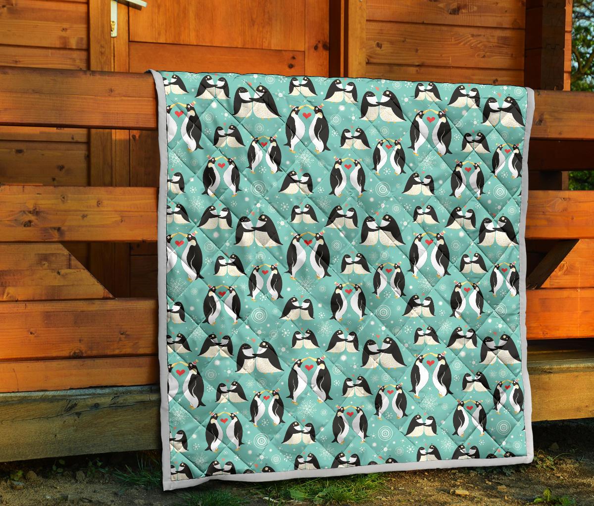 Penguin Love Print Premium Quilt-JTAMIGO.COM