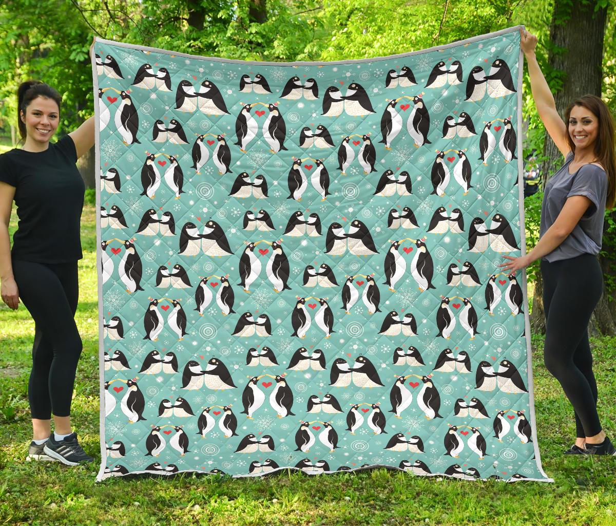 Penguin Love Print Premium Quilt-JTAMIGO.COM