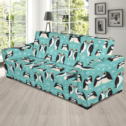 Penguin Love Print Sofa Slipcover-JTAMIGO.COM