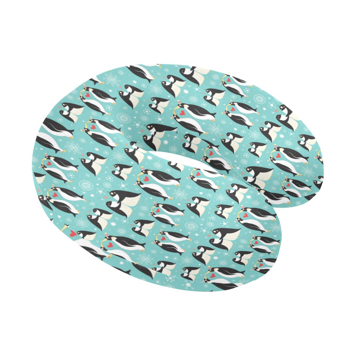 Penguin Love Print U-Shaped Travel Neck Pillow-JTAMIGO.COM