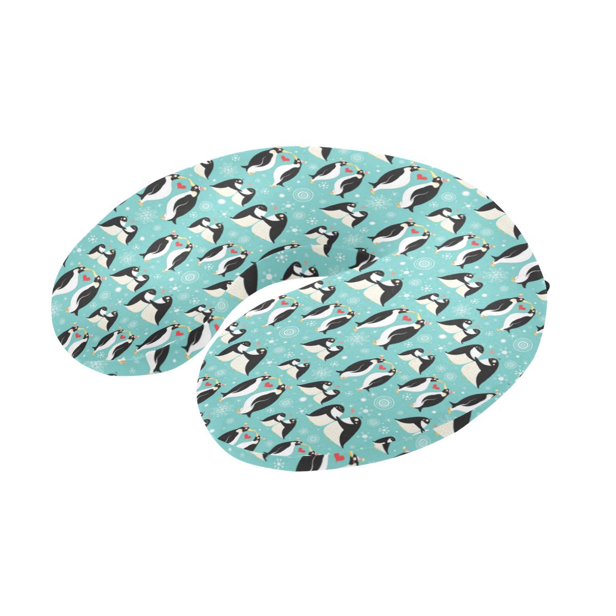 Penguin Love Print U-Shaped Travel Neck Pillow-JTAMIGO.COM