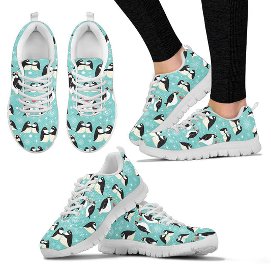 Penguin Love Print Women Sneakers Shoes
