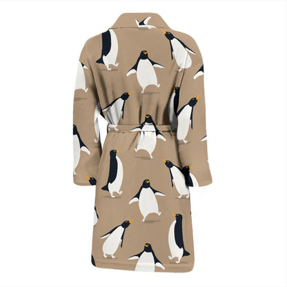 Penguin Pattern Print Design A01 Men Bathrobe-JORJUNE.COM