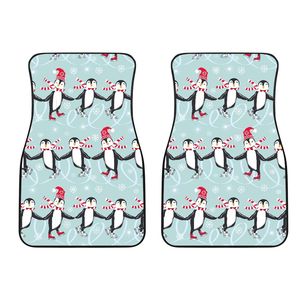Penguin Sking Design Car Floor Mats
