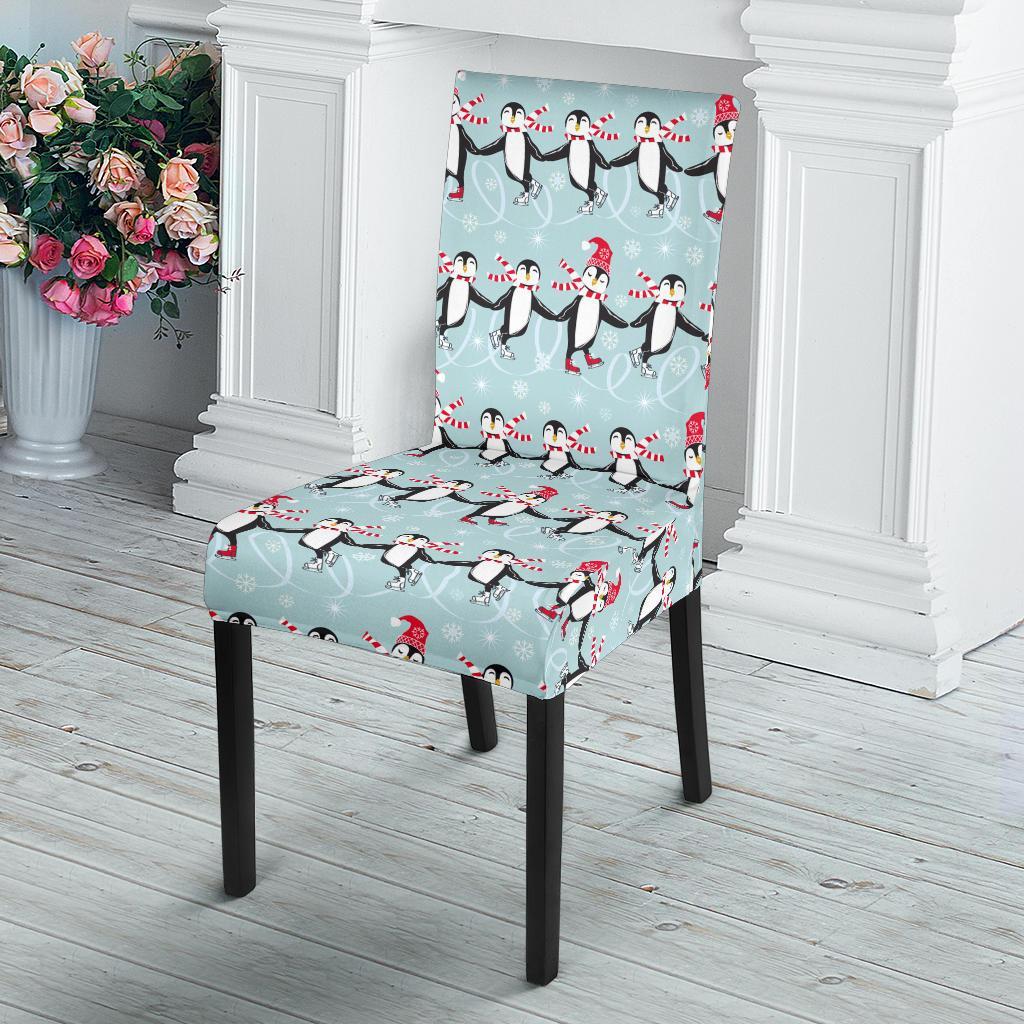 Penguin Sking Design Dining Chair Slipcover-JTAMIGO.COM