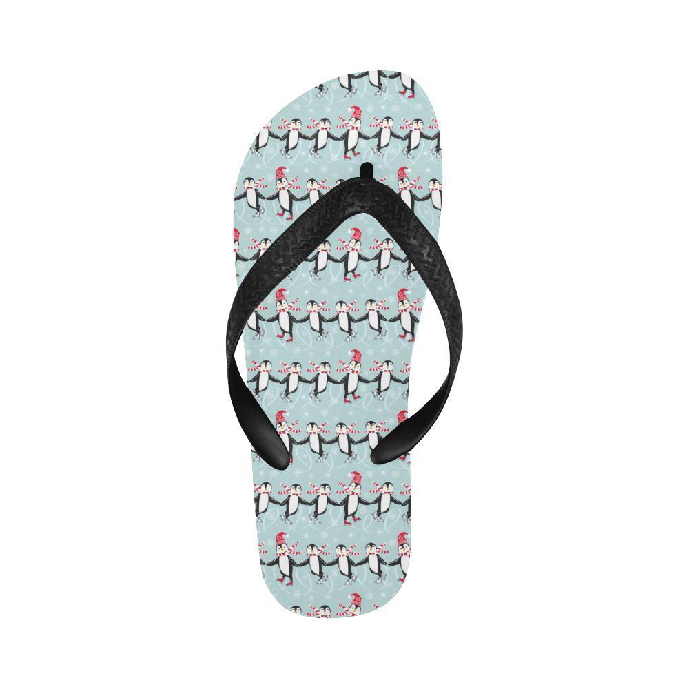 Penguin Sking Design Flip Flops-JTAMIGO.COM