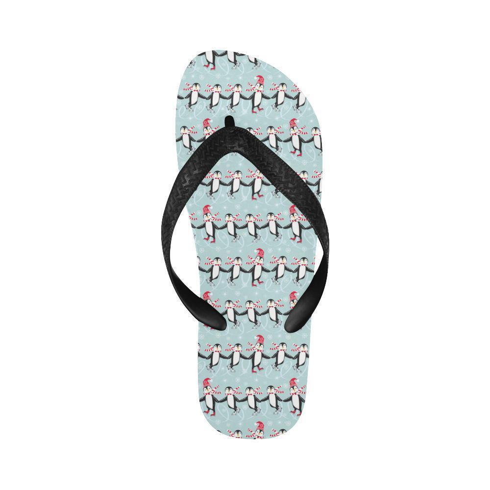 Penguin Sking Design Flip Flops-JTAMIGO.COM