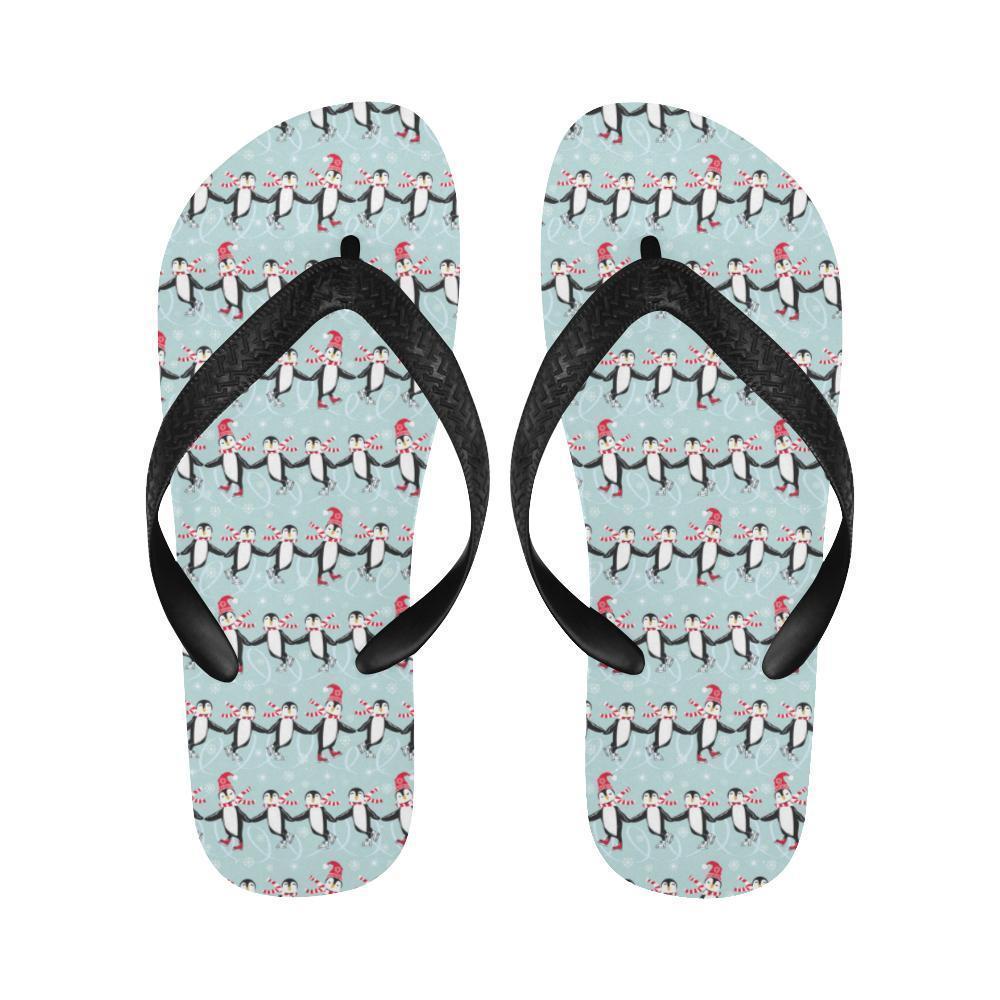 Penguin Sking Design Flip Flops-JTAMIGO.COM