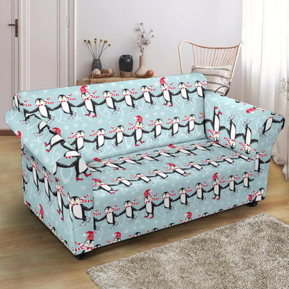 Penguin Sking Design Loveseat Slipcover-JTAMIGO.COM