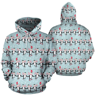 Penguin Sking Design Pullover Hoodie