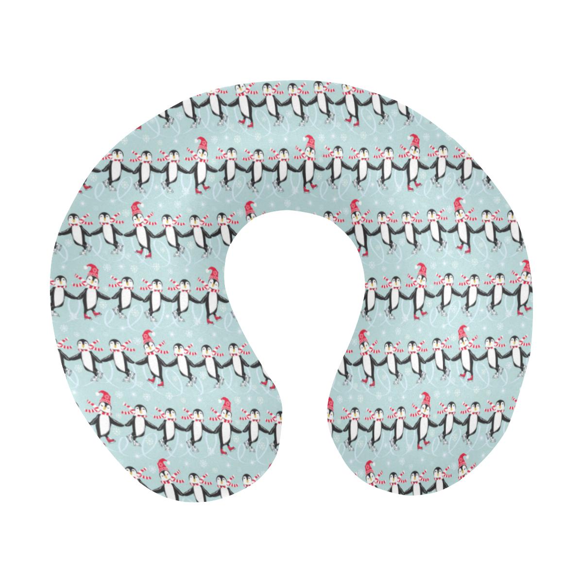 Penguin Sking Design U-Shaped Travel Neck Pillow-JTAMIGO.COM