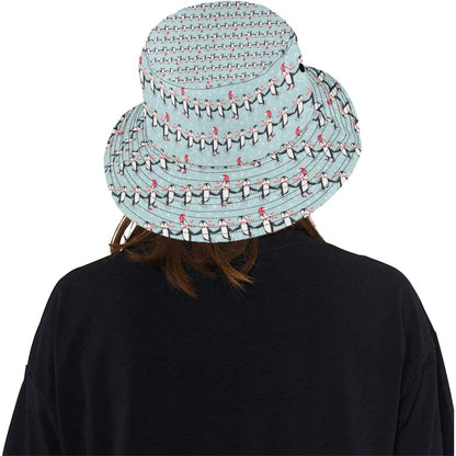 Penguin Sking Design Unisex Bucket Hat